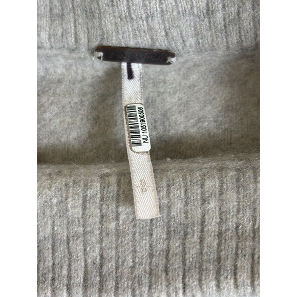 Free People Crop Sweater Womens Small Stone Gray Ribbed Hem & Cuff Long Sleeve - Picture 2 of 7